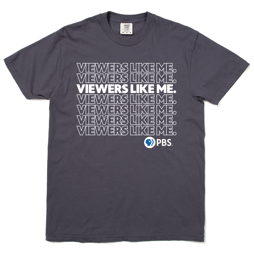 Viewers Like Me Repeated Logo Garment-Dyed Shirt