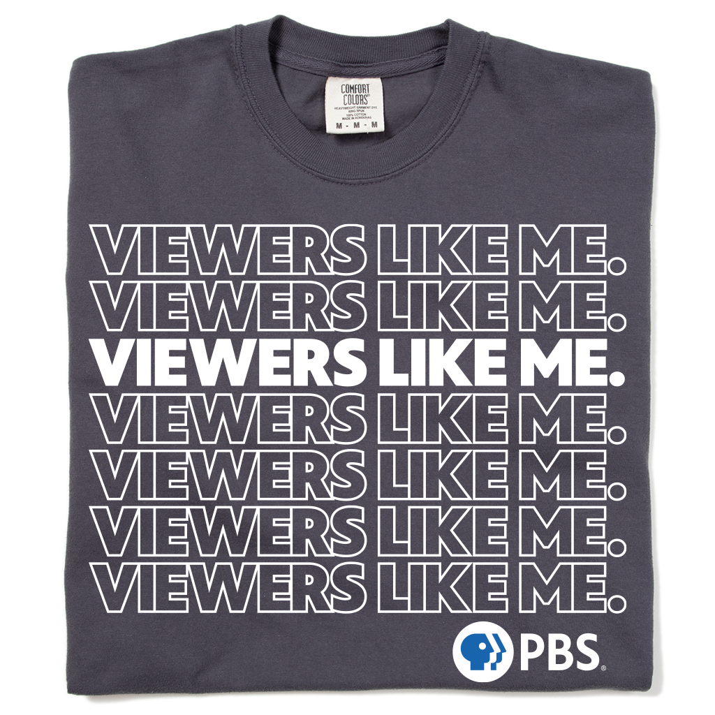 Viewers Like Me Repeated Logo Garment-Dyed Shirt
