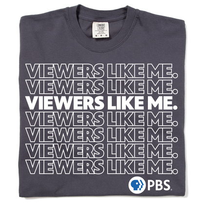 Viewers Like Me Repeated Logo Garment-Dyed Shirt