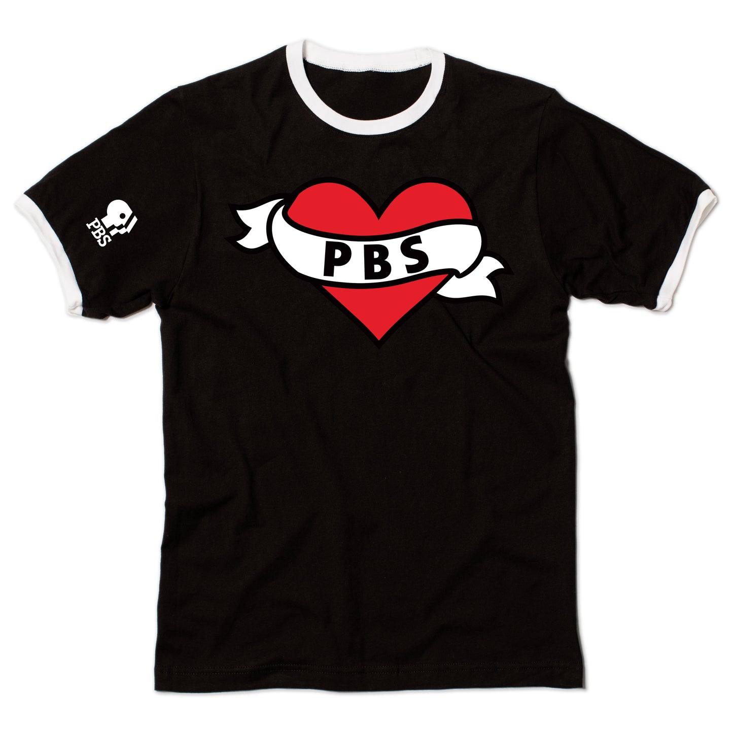 PBS Tattoo Logo Ringer Shirt