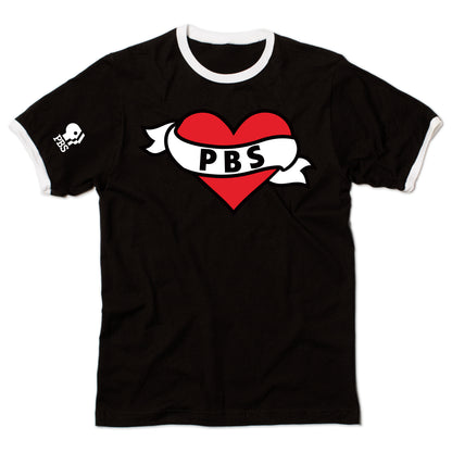 PBS Tattoo Logo Ringer Shirt