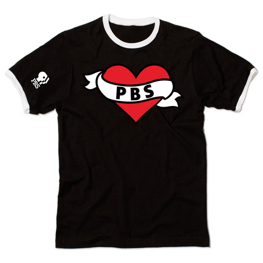 PBS Tattoo Logo Ringer Shirt