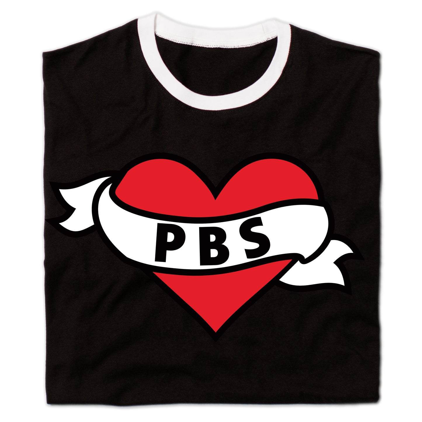 PBS Tattoo Logo Ringer Shirt