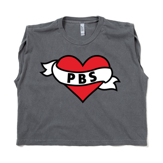 PBS Tattoo Logo Muscle Crop Women's Shirt