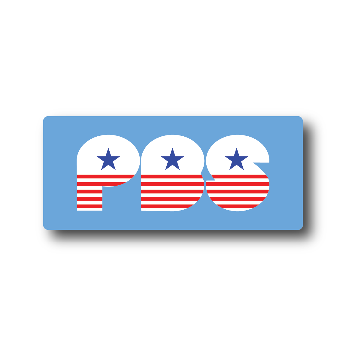 PBS Retro Stars and Stripes Sticker