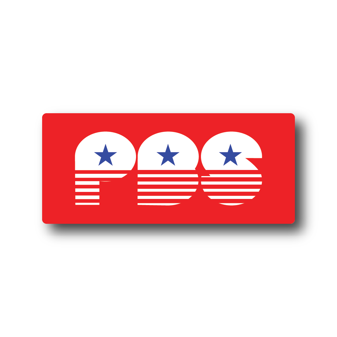 PBS Retro Stars and Stripes Sticker