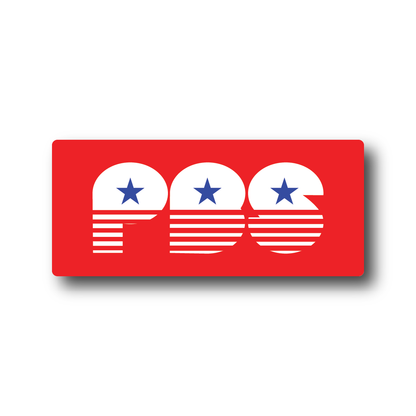 PBS Retro Stars and Stripes Sticker