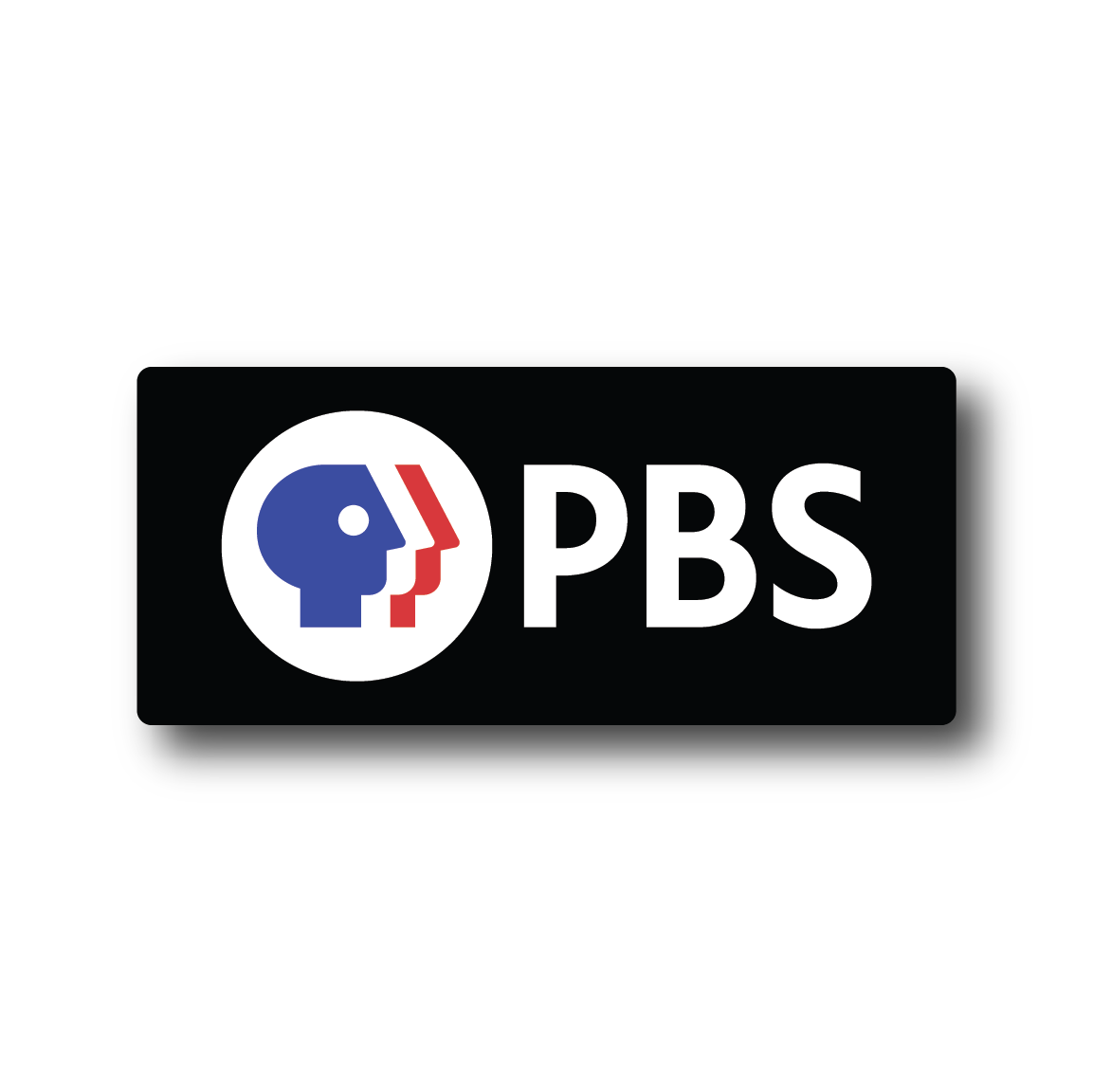 PBS Red White and Blue Logo Sticker