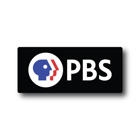 PBS Red White and Blue Logo Sticker
