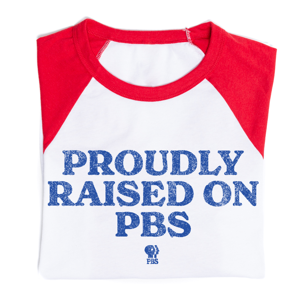 Proudly Raised on PBS Raglan Shirt