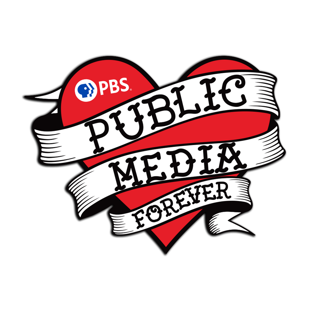 Public Media Forever Graphic Heart Logo Sticker – PBS Shop