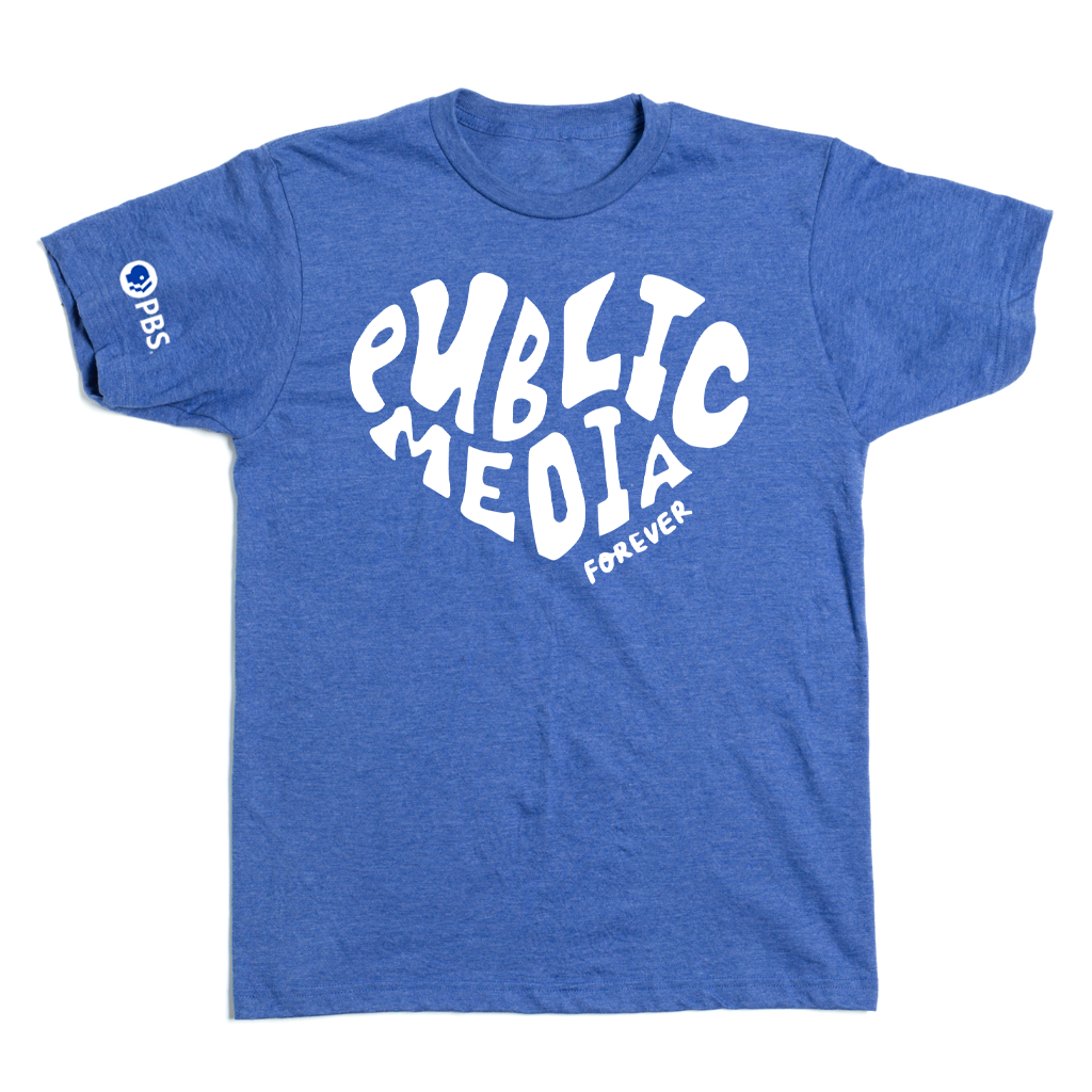 Public Media Forever Heart Text Shirt