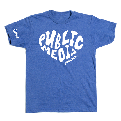 Public Media Forever Heart Text Shirt