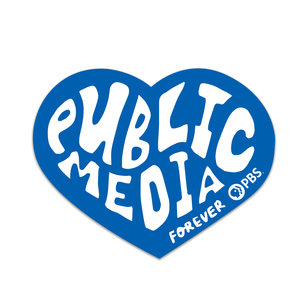 Public Media Heart Text Sticker
