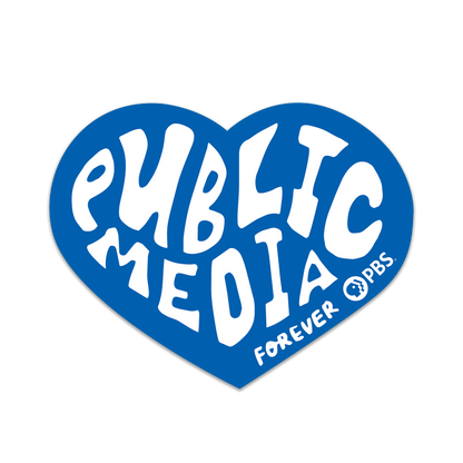 Public Media Heart Text Sticker