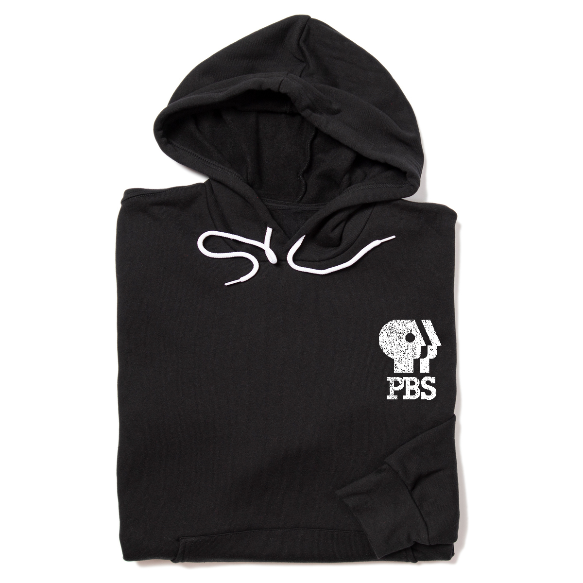 Public Media Forever Distressed Logo Hooded Sweatshirt