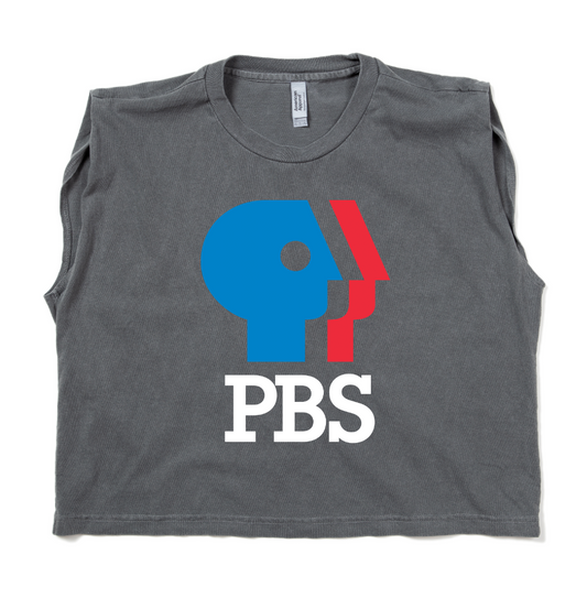 PBS 1980s Logo Muscle Crop Women's Shirt