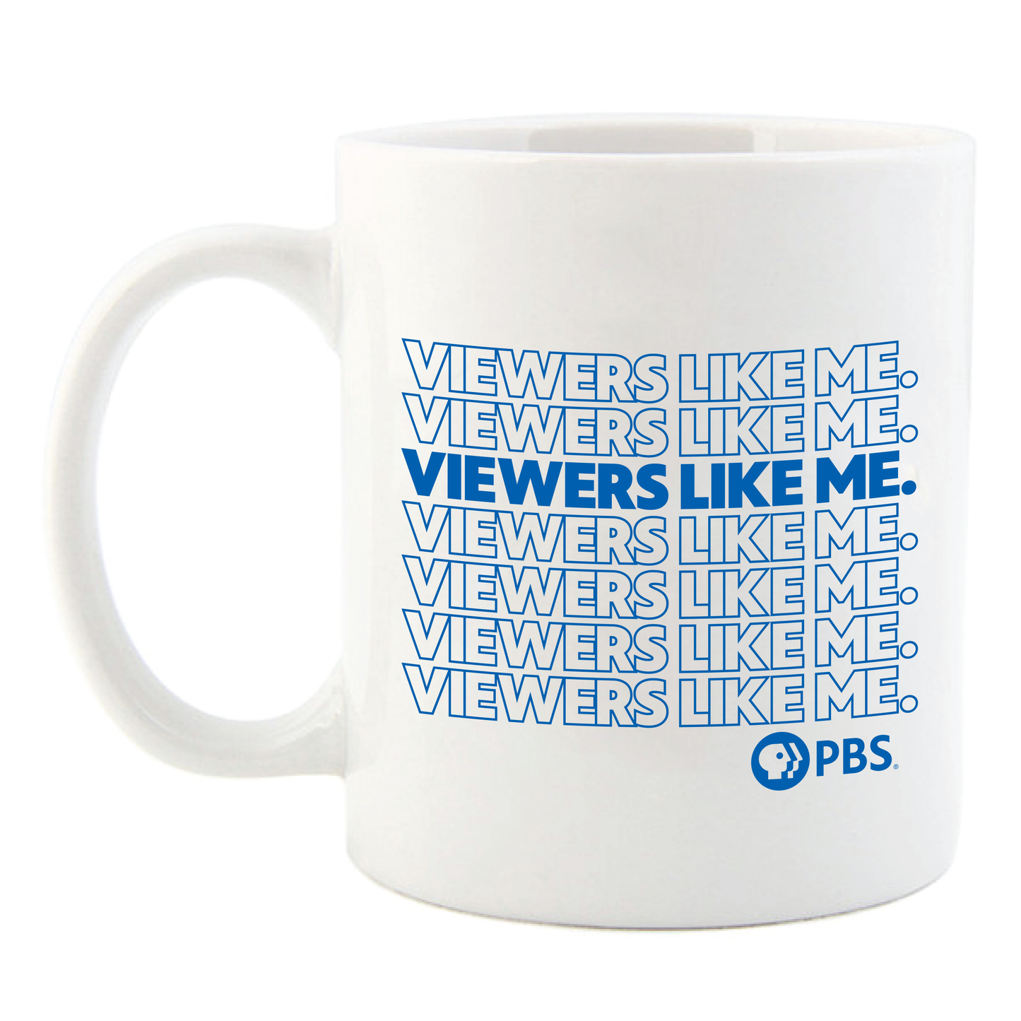 Viewers Like Me Repeated Logo Mug