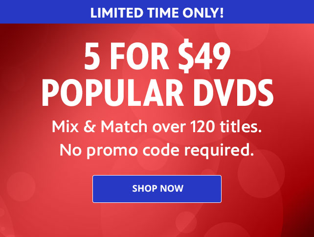 Buy 5 for $49 Select Popular DVDs