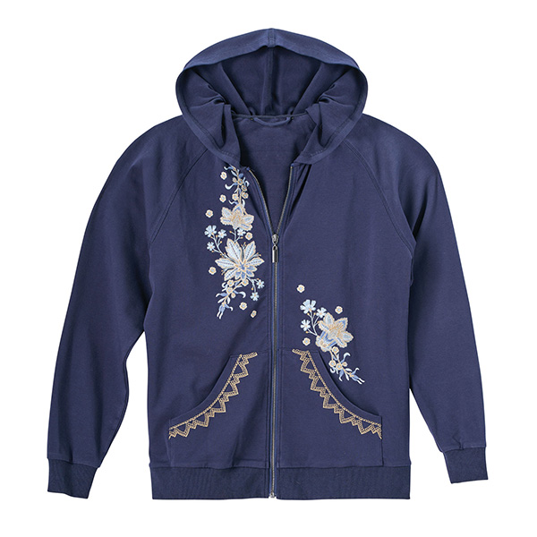 Embroidered Zip-Up Hoodie | Shop.PBS.org