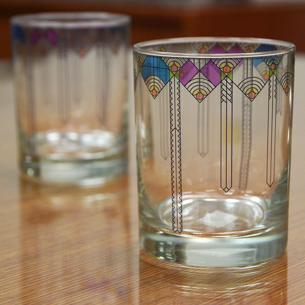 Frank Lloyd Wright 14oz Set of 4 drinking glasses