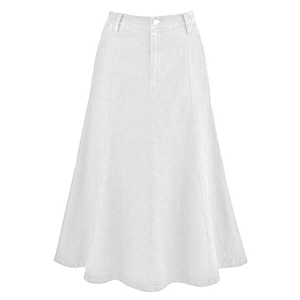 Martine Denim Skirt | White – Boutique on Binney