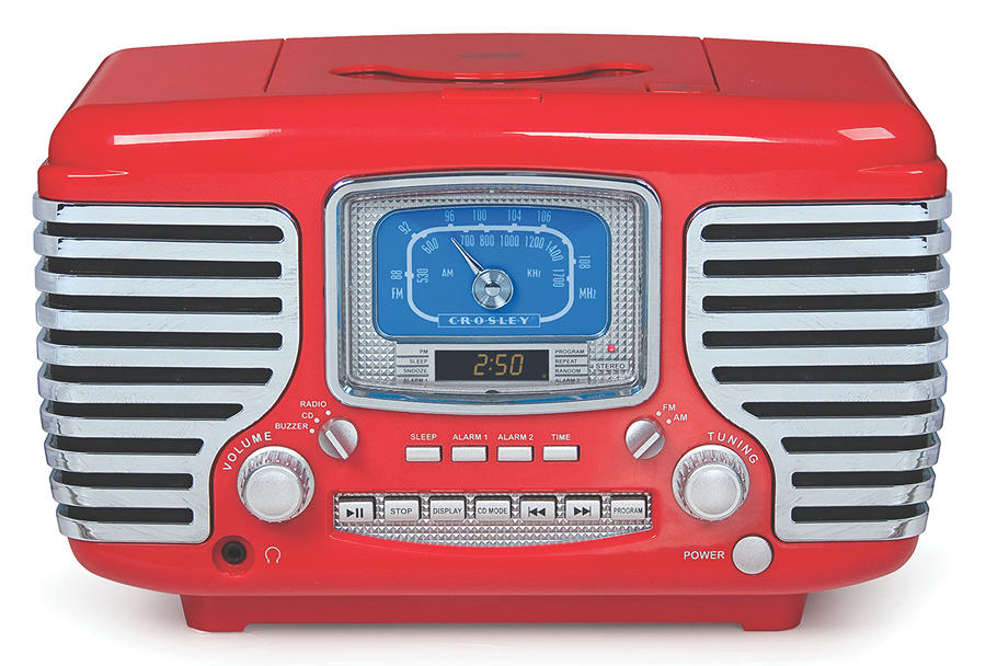 Corsair Clock Radio/CD Player with Bluetooth - Red