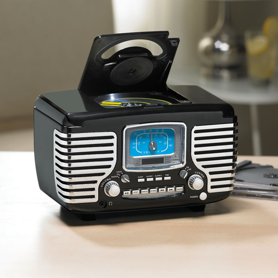 sagtmodighed Station I mængde Corsair Clock Radio/CD Player with Bluetooth - Black | Shop.PBS.org