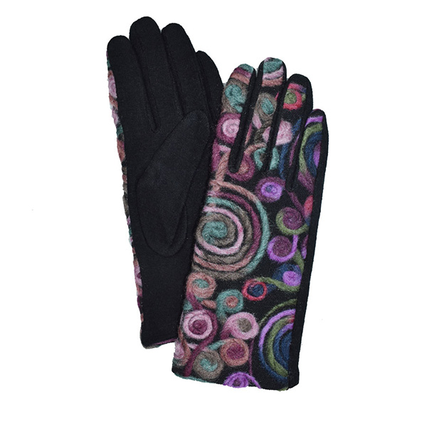 Yarn-Embroidered Wool Touch-Screen Gloves | Shop.PBS.org