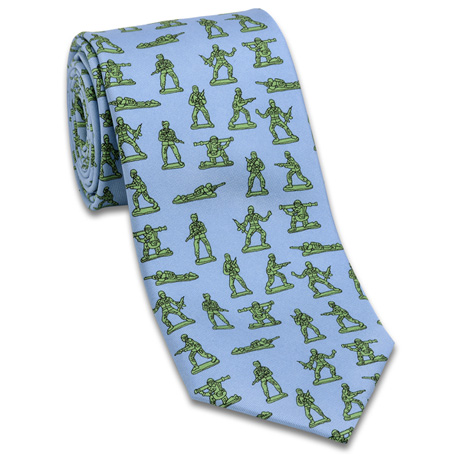 Army Toy Soldiers Silk Necktie