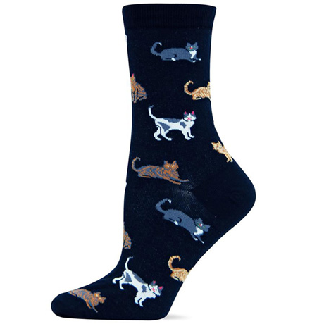 Classic Cats Women's Trouser Socks - Black