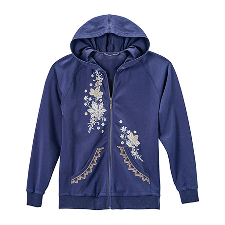 Embroidered Zip-Up Hoodie | Shop.PBS.org