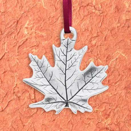 Maple Leaf Pewter Ornament