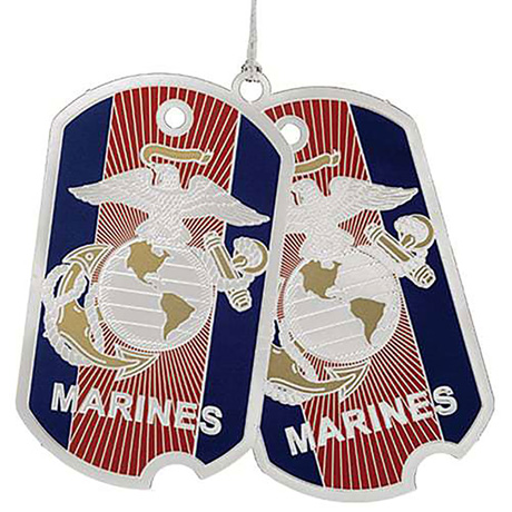 U.S. Marine Corps Dog Tags Ornament