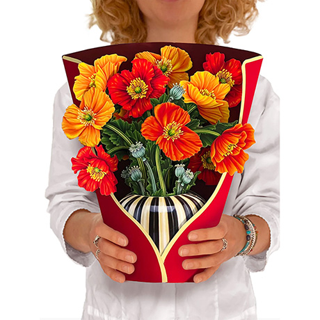 Pop Up Flower Bouquet Greeting Card - Lilies & Lupines — Bird in Hand