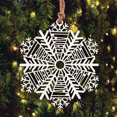 Personalized Wood Snowflake Ornament - Shop New Gifts