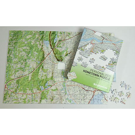 Personalized Hometown Jigsaw Puzzle - USGS Map