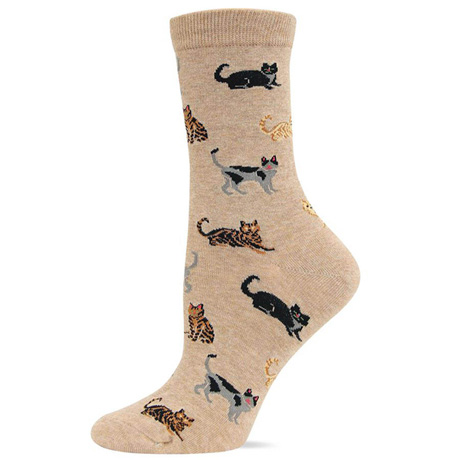 Classic Cats Women's Trouser Socks - Hemp