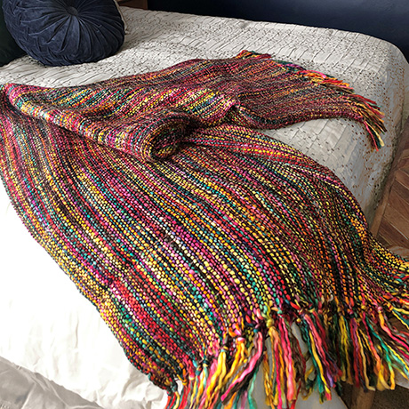 Multicolored Chunky Knit Throw Blanket | Shop.PBS.org