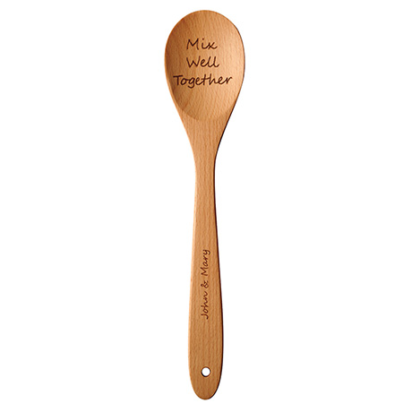 Personalized Wooden Spoon - 'Mix Well Together'
