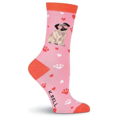 Valentine Pug Love Women's Socks