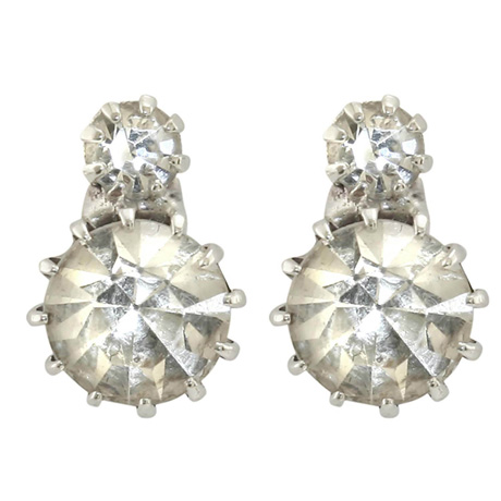 Queen Victoria Two Stone Stud Earrings