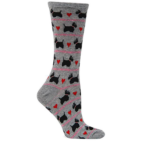 Scottie Dogs with Hearts Women's Socks