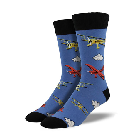 Flying Biplane Men's Socks