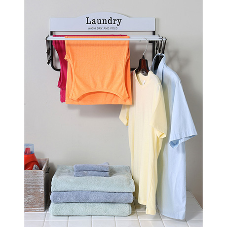 Laundry Drying Rack - Wall Mounted Clothes Rack, Accordion Wall Hanger