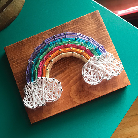 Rainbow DIY String Art Kit