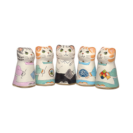 Crafting Cats Ceramic Thimbles (Set of 5)