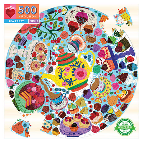 Tea Party 500 Piece Round Puzzle
