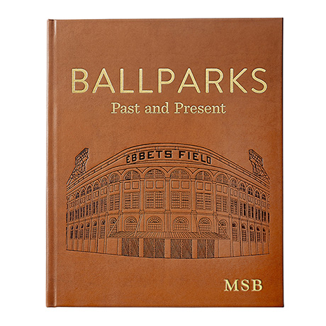 Personalized Leatherbound Ballparks Past and Present (Hardcover)