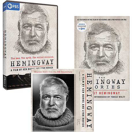 Hemingway: A Film by Ken Burns and Lynn Novick DVD, Companion Book & CD Soundtrack Bundle